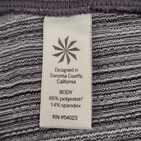 🛍Athleta Womens S Grey High Rise Jacquard Chaturanga Athletic Leggings Workout - Picture 4 of 8